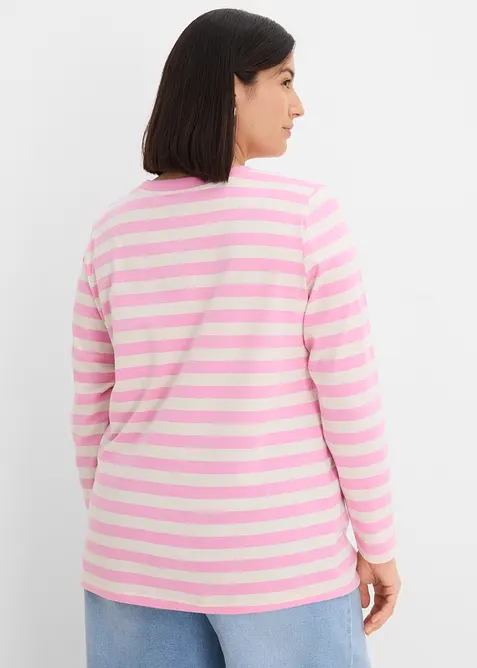 Maglia a righe in puro cotone biologico, bonprix