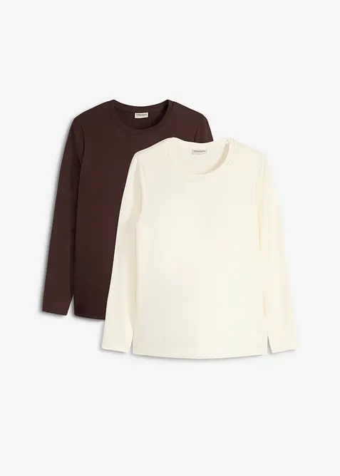Maglia pr&eacute;maman / da allattamento in cotone biologico (pacco da 2), bonprix