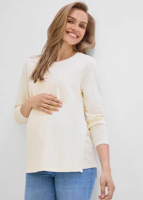 Maglia pr&eacute;maman / da allattamento in cotone biologico (pacco da 2), bonprix