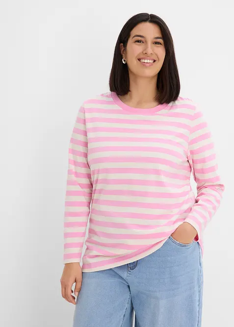 Maglia a righe in puro cotone biologico, bonprix