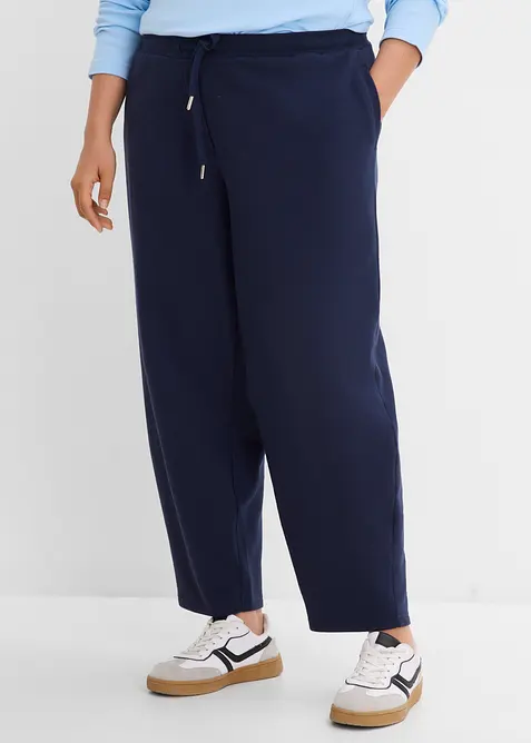 Pantaloni barrel in felpa di puro cotone biologico, bonprix