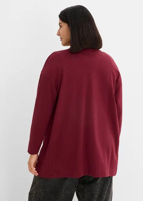 Cardigan lungo in morbida felpa di misto cotone, bonprix