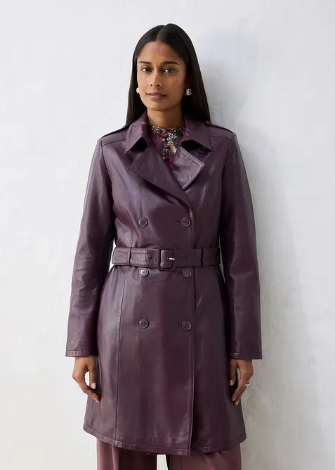 Trench in nappa d'agnello, bonprix