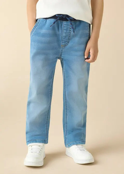 Jeans in felpa con elastico in vita regular fit, straight, bonprix