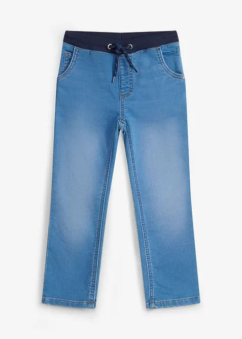 Jeans in felpa con elastico in vita regular fit, straight, bonprix
