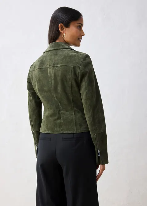 Giacca biker in pelle scamosciata, bonprix