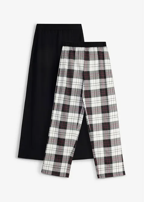 Pantaloni pigiama lunghi in puro cotone biologico (pacco da 2), bonprix