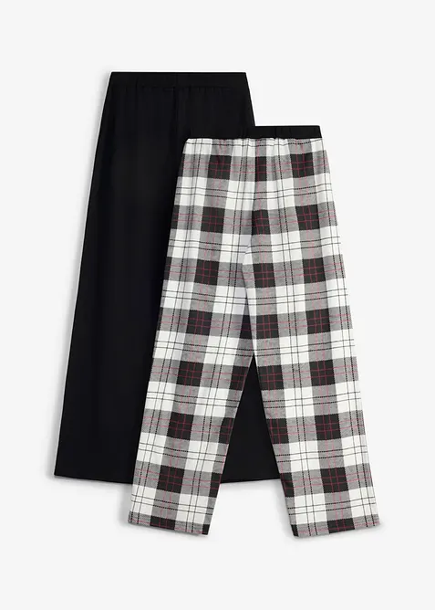Pantaloni pigiama lunghi in puro cotone biologico (pacco da 2), bonprix