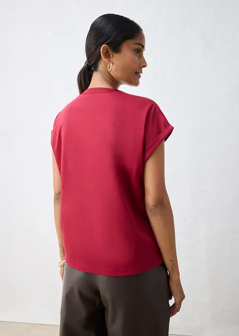 Maglia in misto cotone-seta morbido e liscio, bonprix