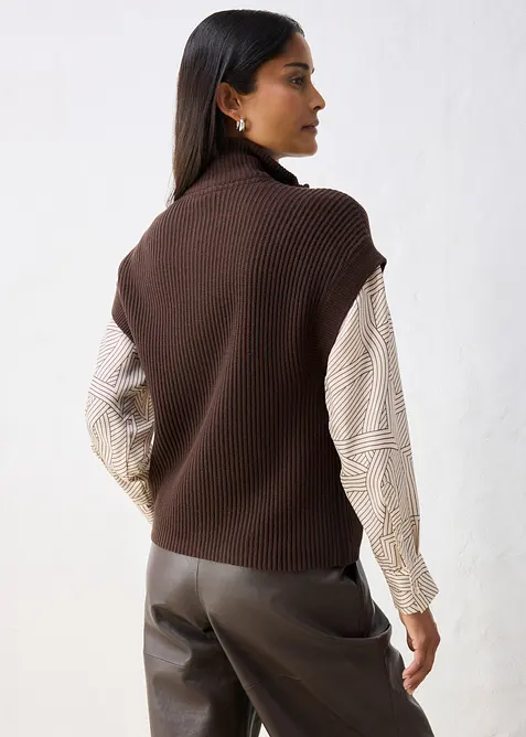 Gilet in maglia di morbido misto lana, bonprix