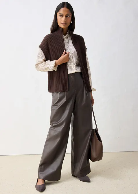 Gilet in maglia di morbido misto lana, bonprix