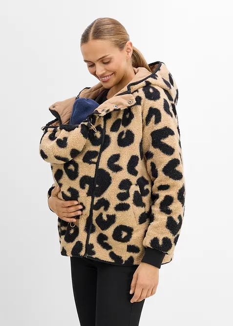 Giacca 3 in 1 con pile teddy per gravidanza e post-parto (set 2 pezzi), bonprix