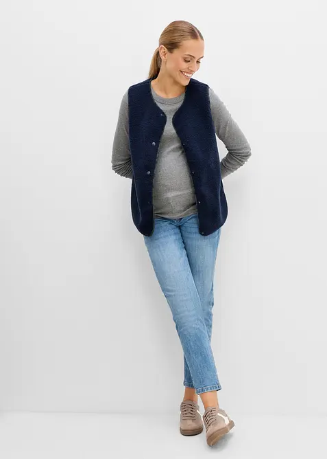 Gilet pr&eacute;maman 3 in 1 in morbido pile teddy con inserto babywearing (set 3 pezzi), bonprix