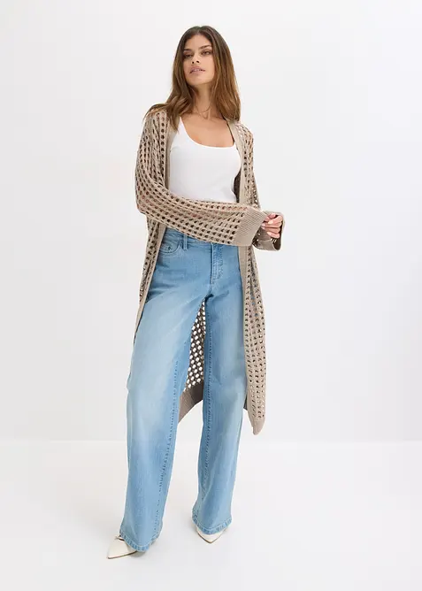 Maxi cardigan traforato, bonprix