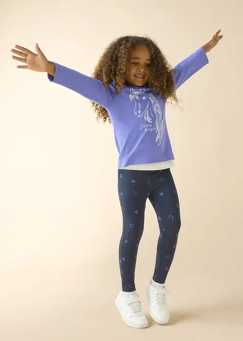 Leggings in misto cotone biologico elasticizzato (pacco da 3), bonprix
