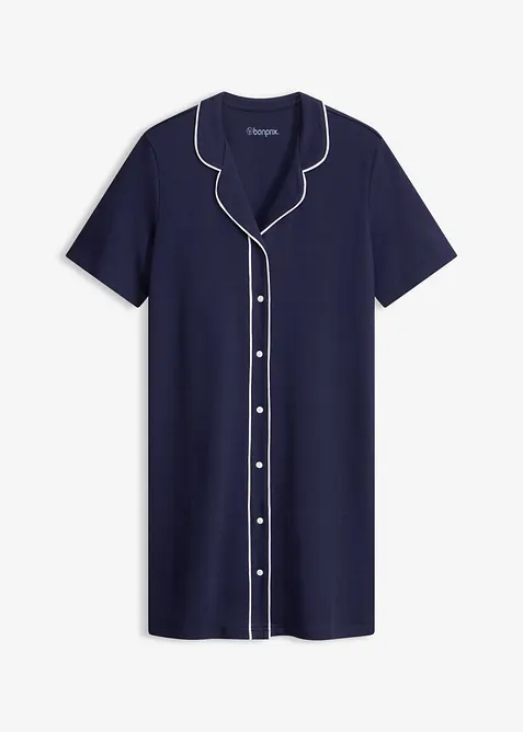 Camicia da notte in puro cotone biologico interlock, bonprix
