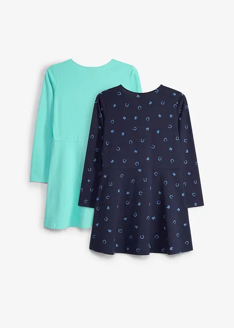 Abito in jersey di puro cotone biologico (pacco da 2), bonprix