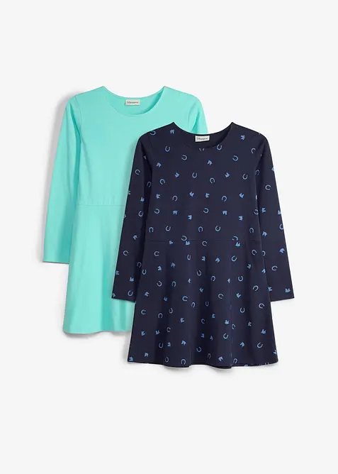 Abito in jersey di puro cotone biologico (pacco da 2), bonprix