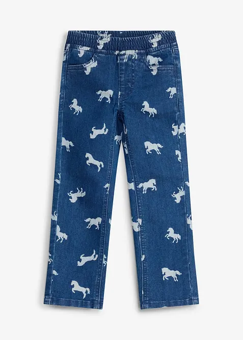 Jeans con elastico in vita, vita media, bonprix