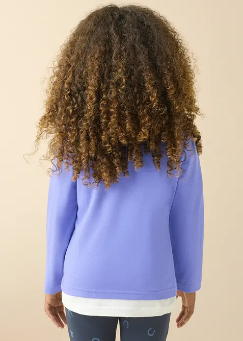 Maglia a maniche lunghe in puro cotone biologico (pacco da 2), bonprix