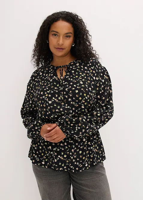 Blusa in cr&ecirc;pe di viscosa, bonprix