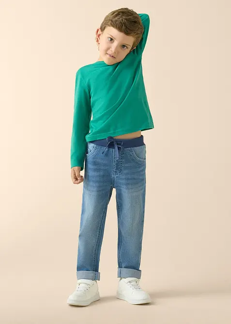 Jeans con elastico in vita regular fit, straight (pacco da 2), bonprix