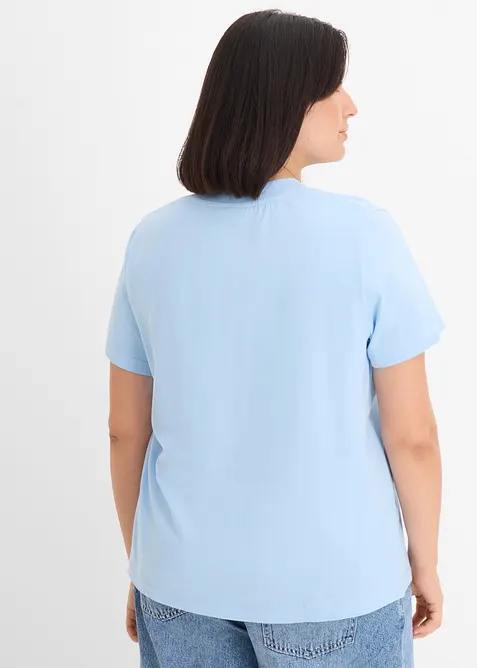 T-shirt in puro cotone biologico con scollo a V (pacco da 3), bonprix
