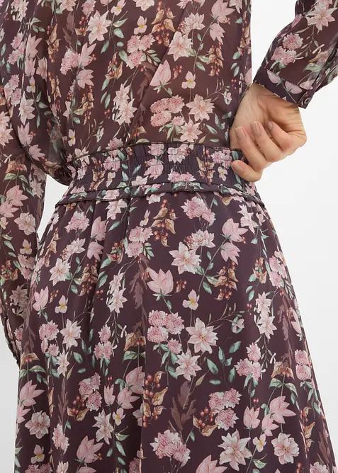 Gonna midi di chiffon, bonprix