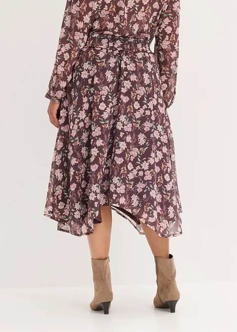Gonna midi di chiffon, bonprix