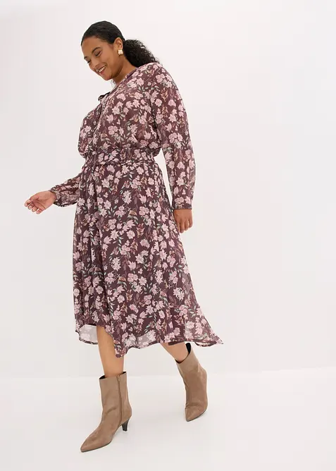 Gonna midi di chiffon, bonprix