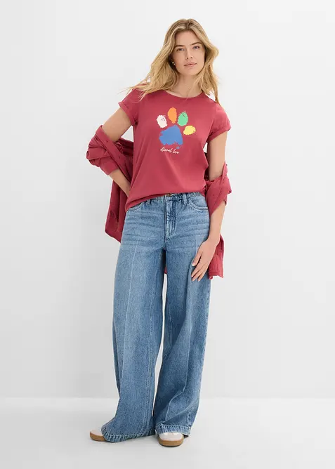 T-shirt in puro cotone, bonprix