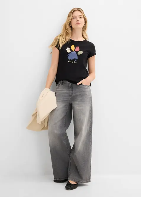 T-shirt in puro cotone, bonprix