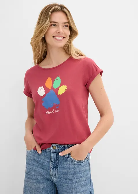 T-shirt in puro cotone, bonprix