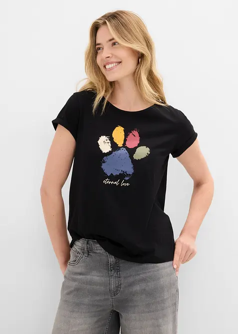 T-shirt in puro cotone, bonprix
