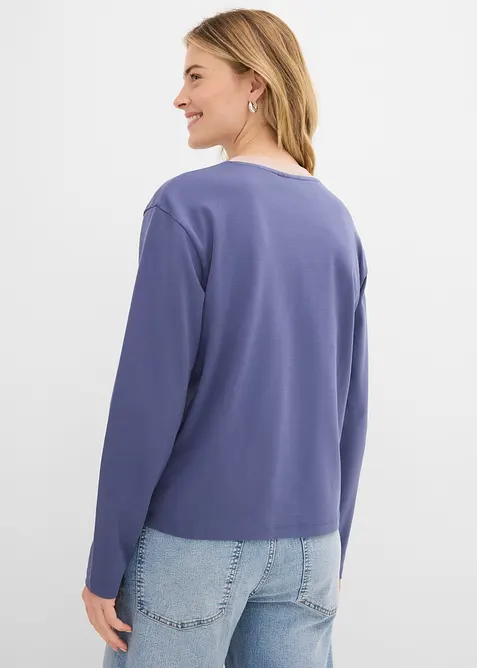 Maglia a maniche lunghe in cotone biologico pesante, bonprix