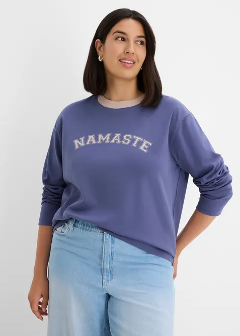 Maglia a maniche lunghe in cotone biologico pesante, bonprix