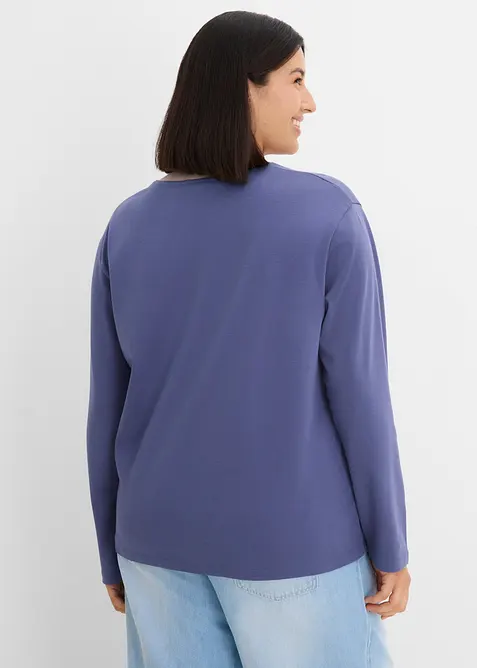 Maglia a maniche lunghe in cotone biologico pesante, bonprix