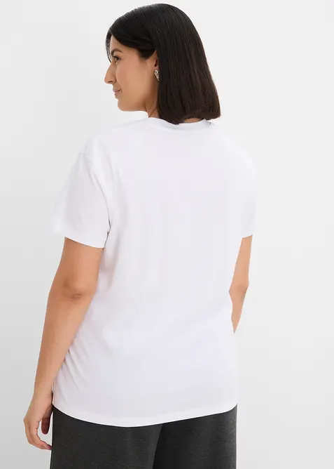 T-shirt con cotone dalla vestibilit&agrave; morbida, bonprix