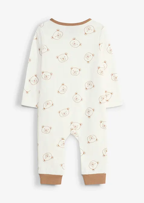 Pigiama intero in puro cotone biologico (pacco da 2), bonprix