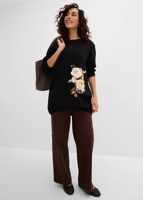 Maglia lunga in puro cotone, bonprix