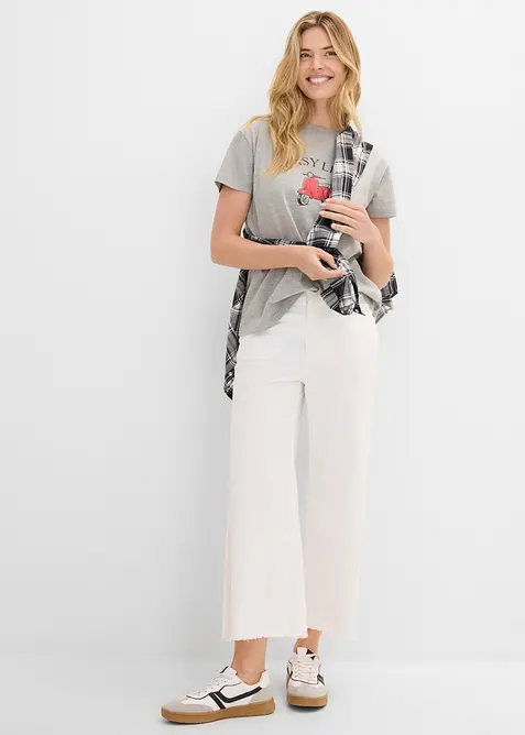T-shirt con cotone dalla vestibilit&agrave; morbida, bonprix