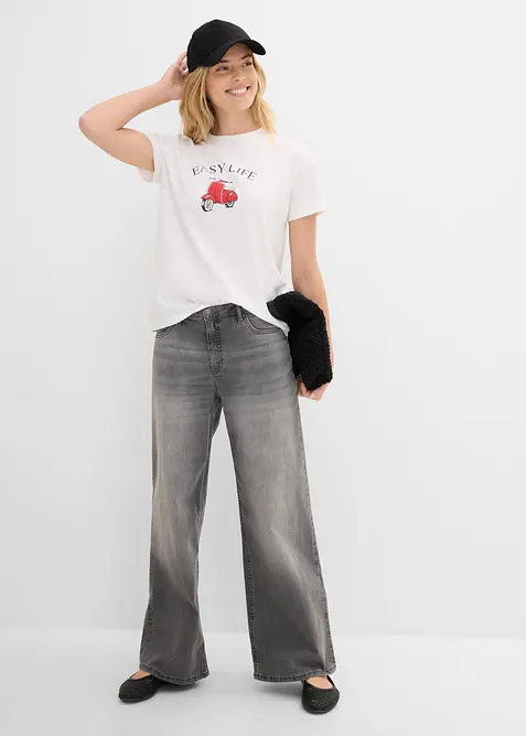 T-shirt con cotone dalla vestibilit&agrave; morbida, bonprix