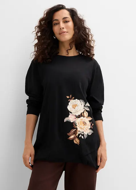 Maglia lunga in puro cotone, bonprix