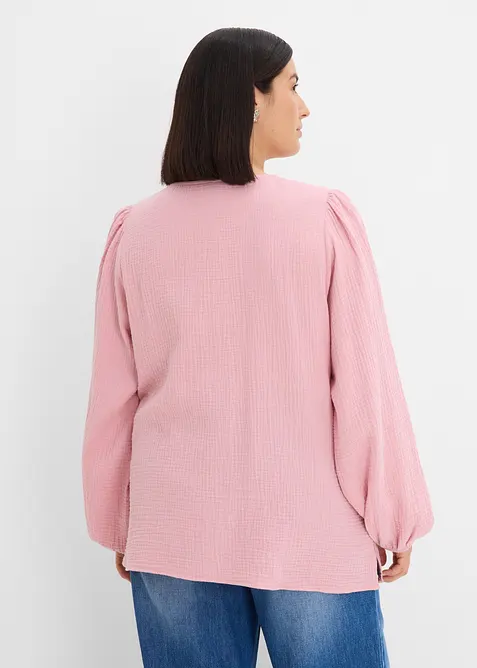 Blusa oversize in morbida mussola, bonprix