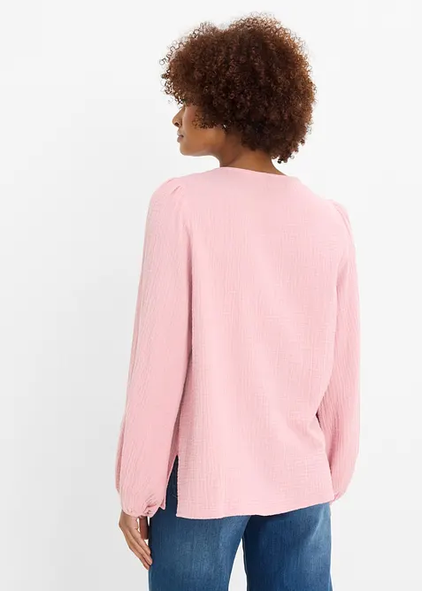 Blusa oversize in morbida mussola, bonprix
