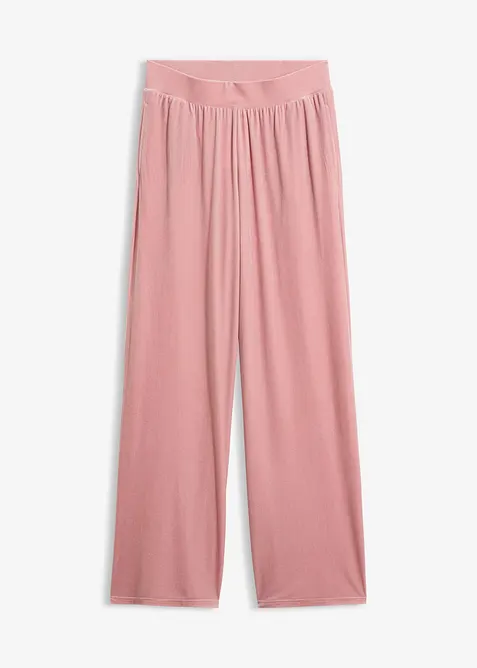 Pantaloni in jersey effetto velluto, bonprix
