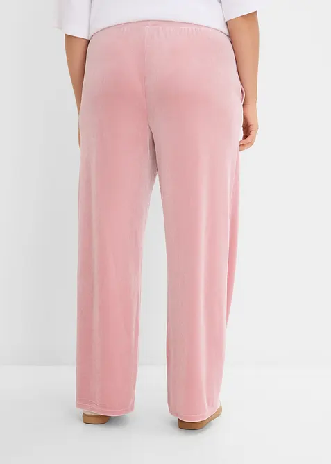 Pantaloni in jersey effetto velluto, bonprix