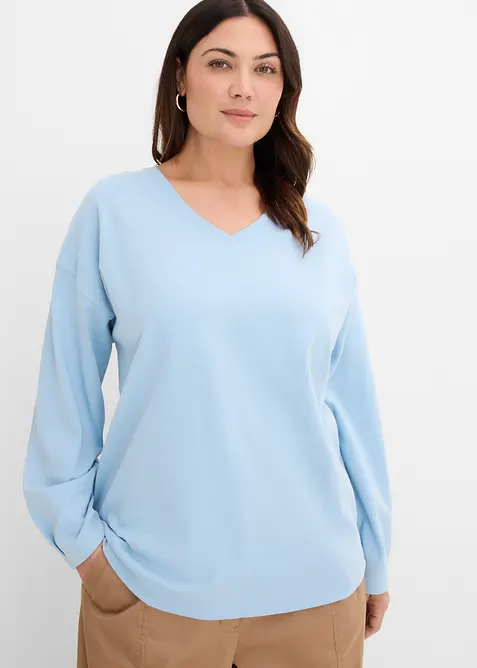 Maglia a maniche lunghe in puro cotone biologico, bonprix