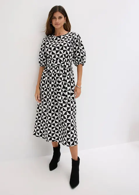 Abito midi in puro cotone, bonprix
