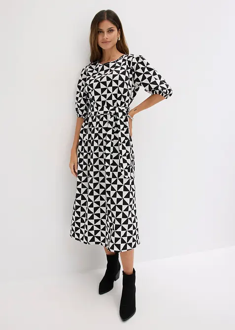 Abito midi in puro cotone, bonprix